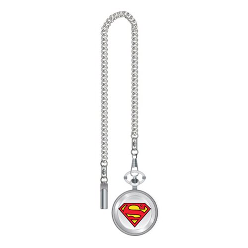 Superman Silvertone S Shield Pocket Watch